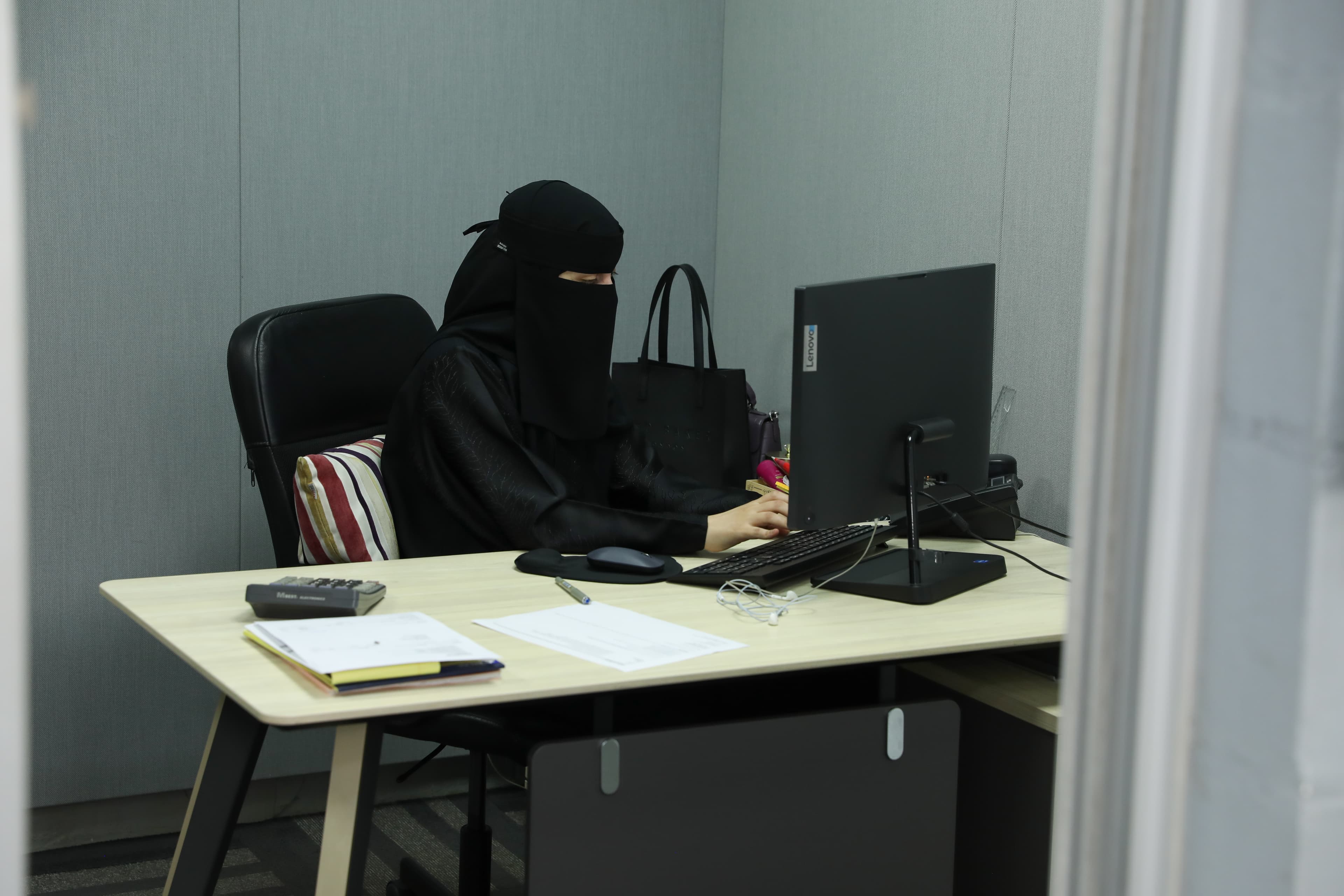 Softcell KSA saudi female worker image in Saudi Arabia